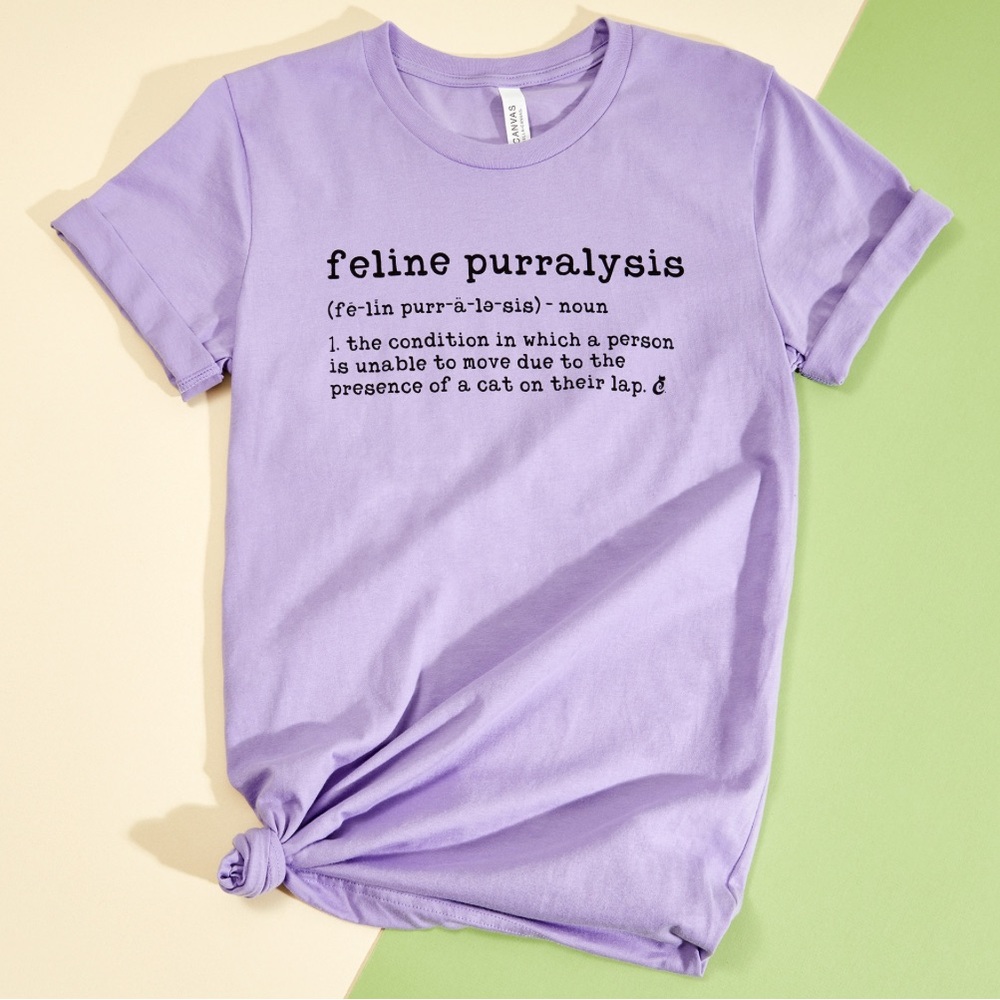 CATLADYBOX feline purralysis tee